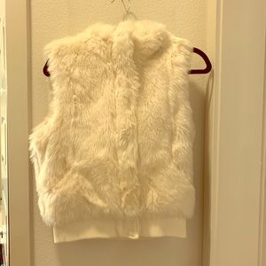Faux fur hooded vest